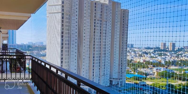 Balcony Safety Net Installation in Hyderabad Apartment